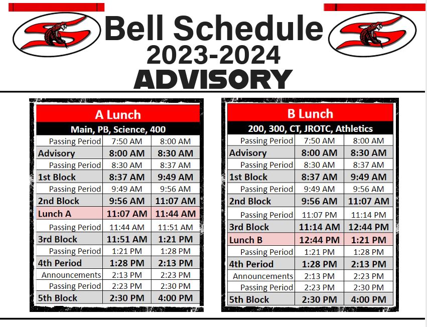 Advisory Bell Schedule 2023.2024